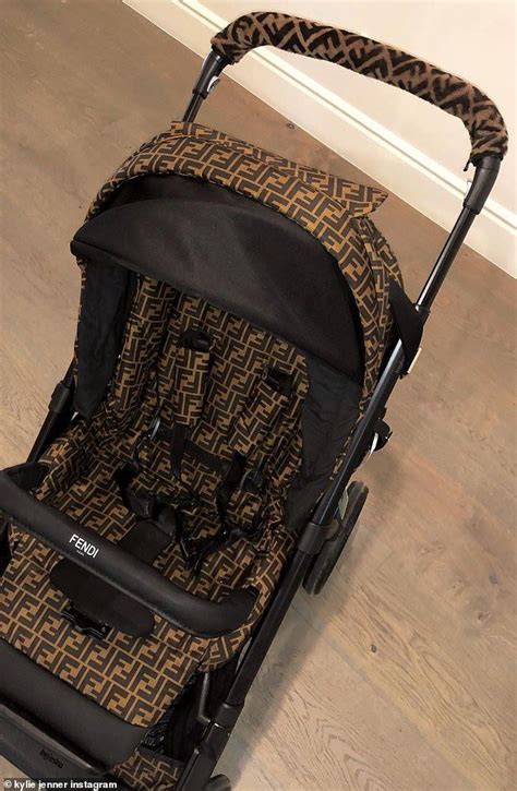 Kylie Jenner's Fendi Baby Stroller & Diaper Bag 